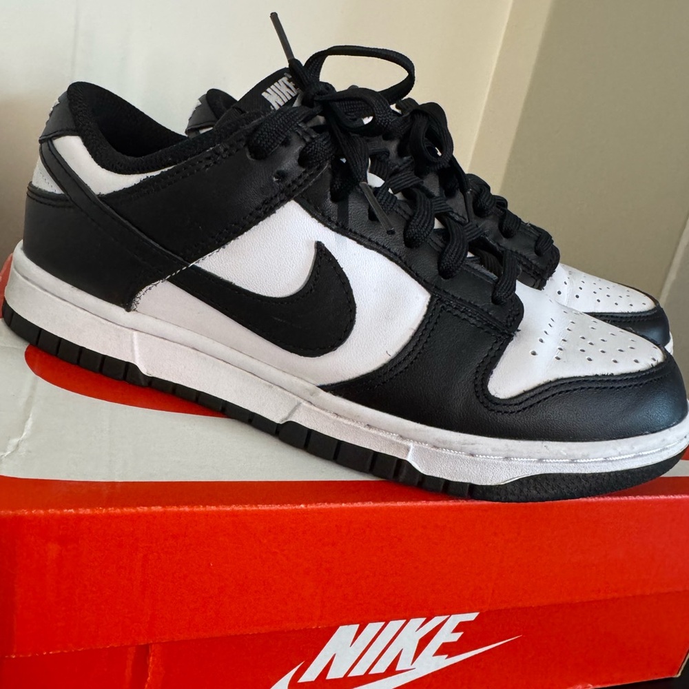 Nike Black and White Dunk Low Sneakers